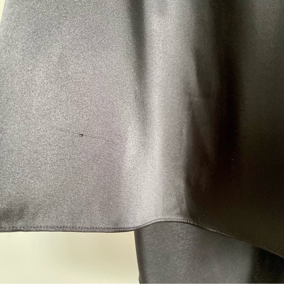 Jessica McClintock Black Satin Lace Mermaid Gown Size 6 - Picture 12 of 12